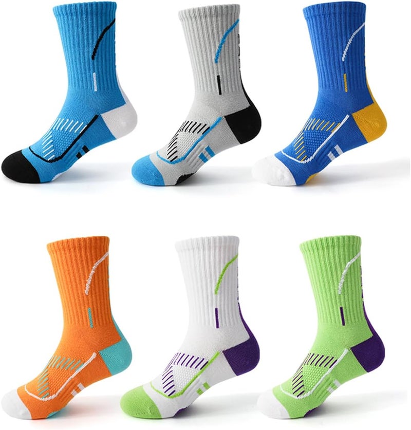 Zumou Boys Sock Basketball Athletic Kids Youth Sports Soccer Hiking Outdoor Crew Socks - Image 1